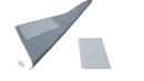 Gray adhesive sheet with white backing.