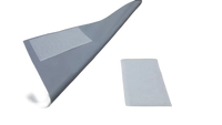 Gray adhesive sheet with white backing.