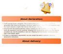 Shipping and tax information.