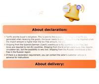 Shipping and tax information.