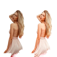 Before-and-after photo lighting comparison.