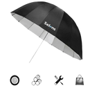 Black and silver photography umbrella.