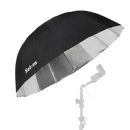 Black and silver photography umbrella.