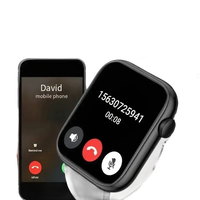Black smartwatch with incoming call.