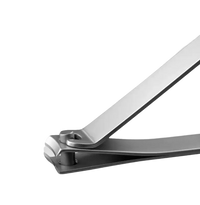 Silver-toned nail clippers.