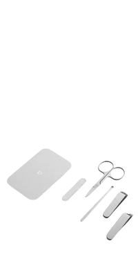 Manicure set with tools.
