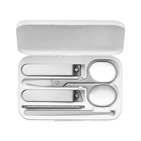 Open white manicure set.