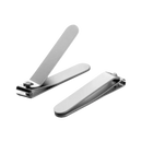 Two silver nail clippers.