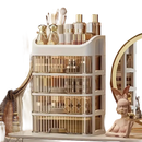 Cosmetic storage organizer with drawers.