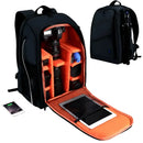 AquaGuard Camera Backpack: Rugged DSLR/Mirrorless Bag 🌧️🎒 - Black