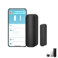 Black door and window sensor with smartphone app.