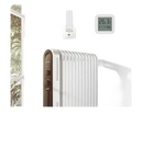 Smart electric heater with tuya temperature humidity sensor and trendy mini LCD display