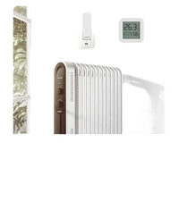 Smart electric heater with tuya temperature humidity sensor and trendy mini LCD display