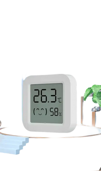 White Tuya temperature humidity sensor mini LCD display for accurate climate readings