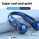 Bracket Fan Small Portable Bladeless Cooling Silent Electric Fan - Dual Battery Blue