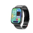 Black smartwatch with metal band.