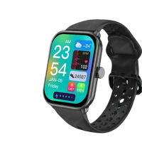 Black smartwatch with health tracking features.