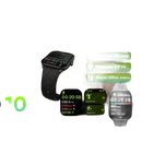 Fitness smartwatch with multiple sports modes.