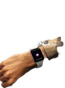 Smartwatch with voice assistant interface.