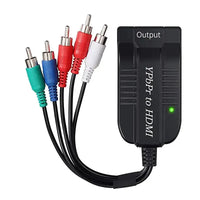 YPbPr to HDMI converter with RCA cables.