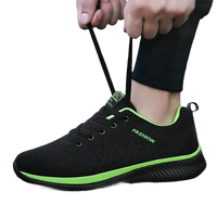 Black and green fashion sneaker.