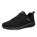 Black athletic shoe.