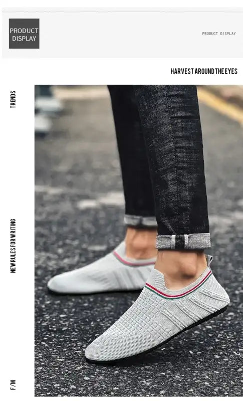 YRZL Men Loafers Mens Casual Breathable Outdoor Driving Shoe Comfortable Fashion New Walking Shoes for Men Slip on Home