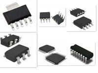 Assorted integrated circuit chips.