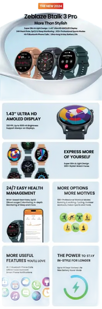 Smartwatch product advertisement.