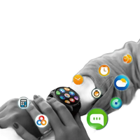 Smartwatch with app icons.